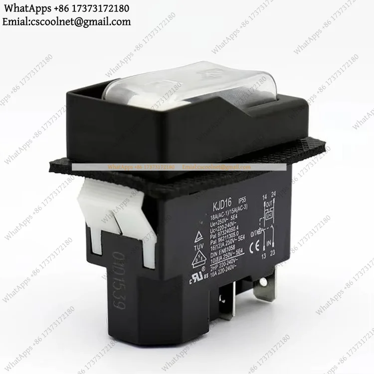 KJD16 Magnetic Push Button Switch 220V-240V 120V 4/5 Pins — On/Off Overload Protection UVLO Electromagnetic for Power Tool Parts
