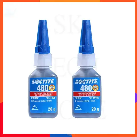 2pcs Loctite 20g 480 Instant Dry Adhesive Low Viscosity Black Rubber Toughness Strength Instant Adhesive