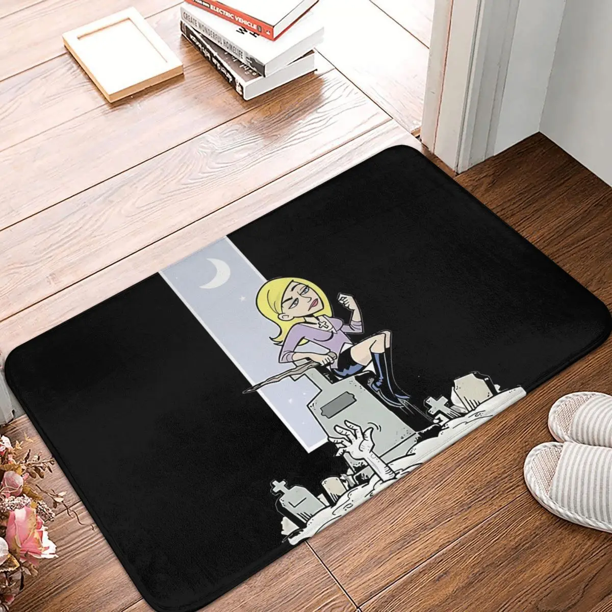 Buffy the Vampire Slayer Anti-Slip Doormat Bath Mat Around Cemeteries Balcony Carpet Welcome Rug Bedroom Decor