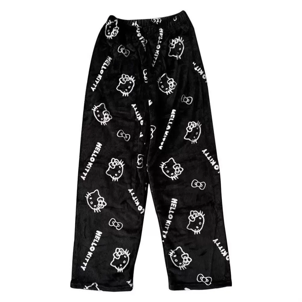 2025 Nieuwe Hello Kitty Pyjamabroek Anime Dames Pyjamabroek Cartoon Paar Thuis Nachtkleding Broek Vrije tijd Thuis Kleding