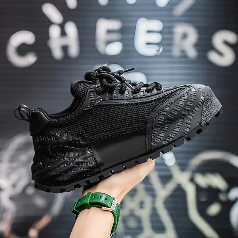 

Thick Heel With Lacing Unisex Shoes Casual White Loafers Man Sneakers Luxury Men Sport Items Fashion-man Trainners Newest