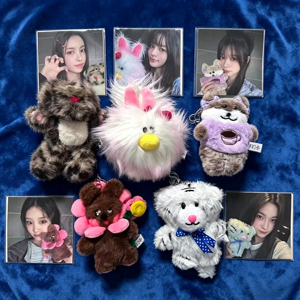 

Kpop Girl Group Cute Plush Keychain Kawaii Cartoon Animal Bag Pendant Charm Idol Iroha Minju Merch Fan Gift Women Accessories