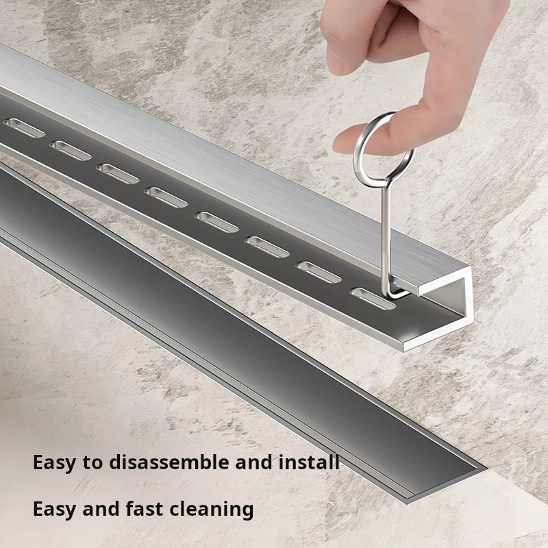 3.2cm Wide And Extremely Narrow Linear Stainless Steel 304 Deodorant Floor Drain Shower Room Long Strip Minimalist Drainage
