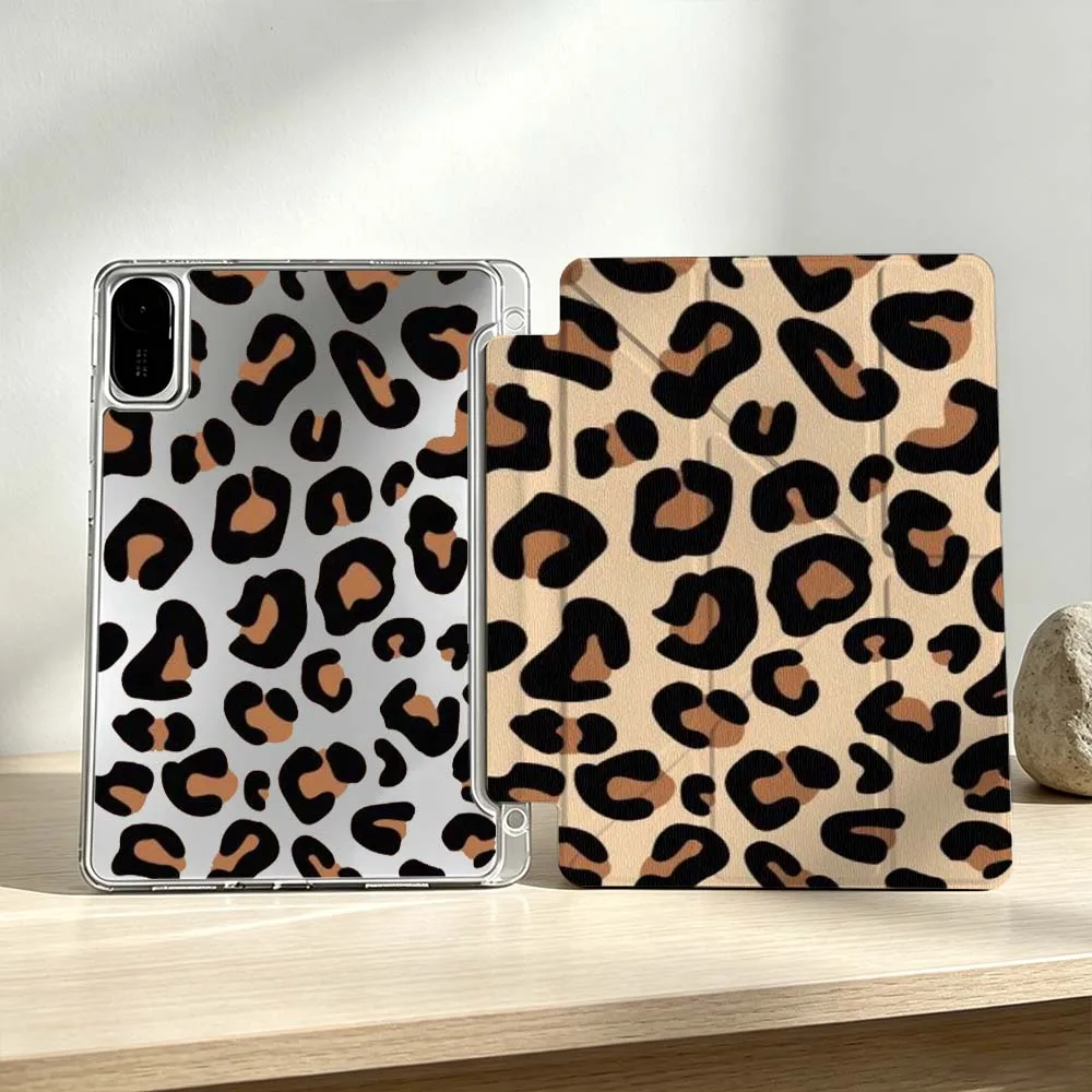 

Cartoon Leopard Print For Xiaomi Mi Pad 8 7 6 5 Pro Redmi Pad SE 2 Poco Pad Foldable 3Y Tablet Case Soft