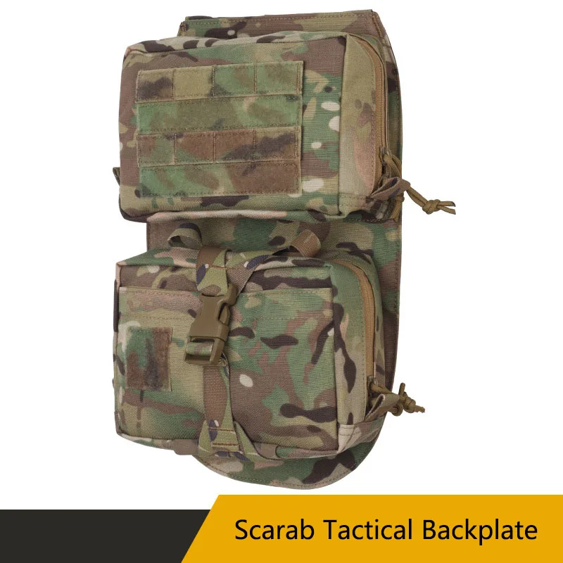 Scarab-Tactical Camouflage Backplate, Detachable First Aid Kit, Built in Elastic Fixing Material