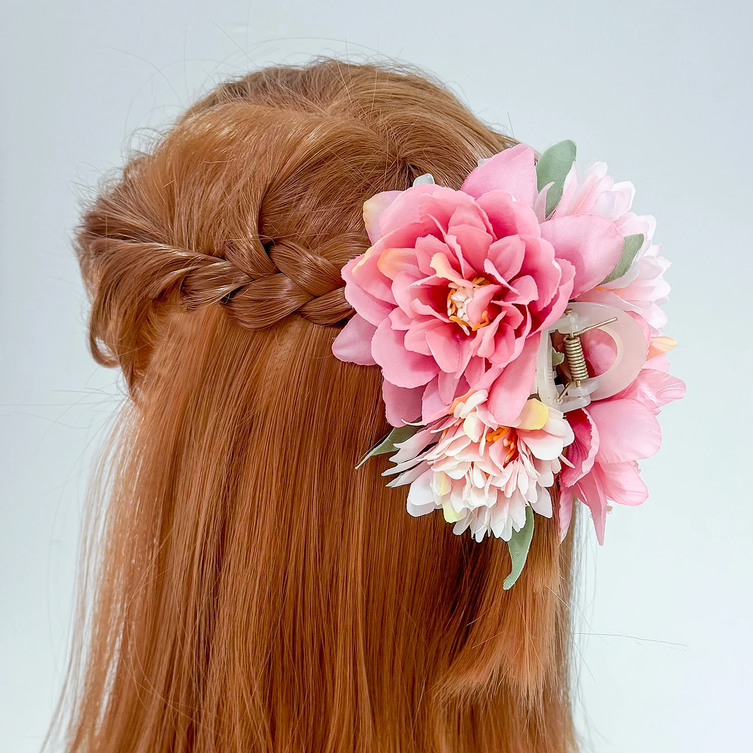 Girls Flower Hair Claw Clips Wedding Headdress For Bridal Bridesmaid Party Flower Hair Claw Clip Women Hiar Accessories