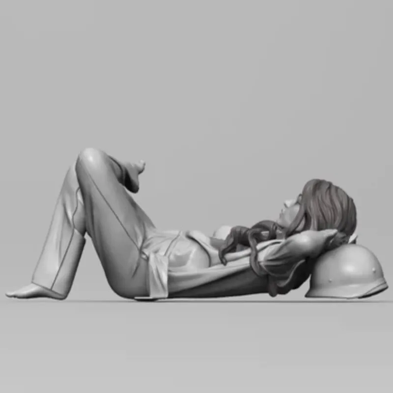 1/20 수지 그림 모드 키트 소녀 액션 시리즈 수지 군인 흰색 모델 장난감 인형 조립되지 않은 도색되지 않은 Gk