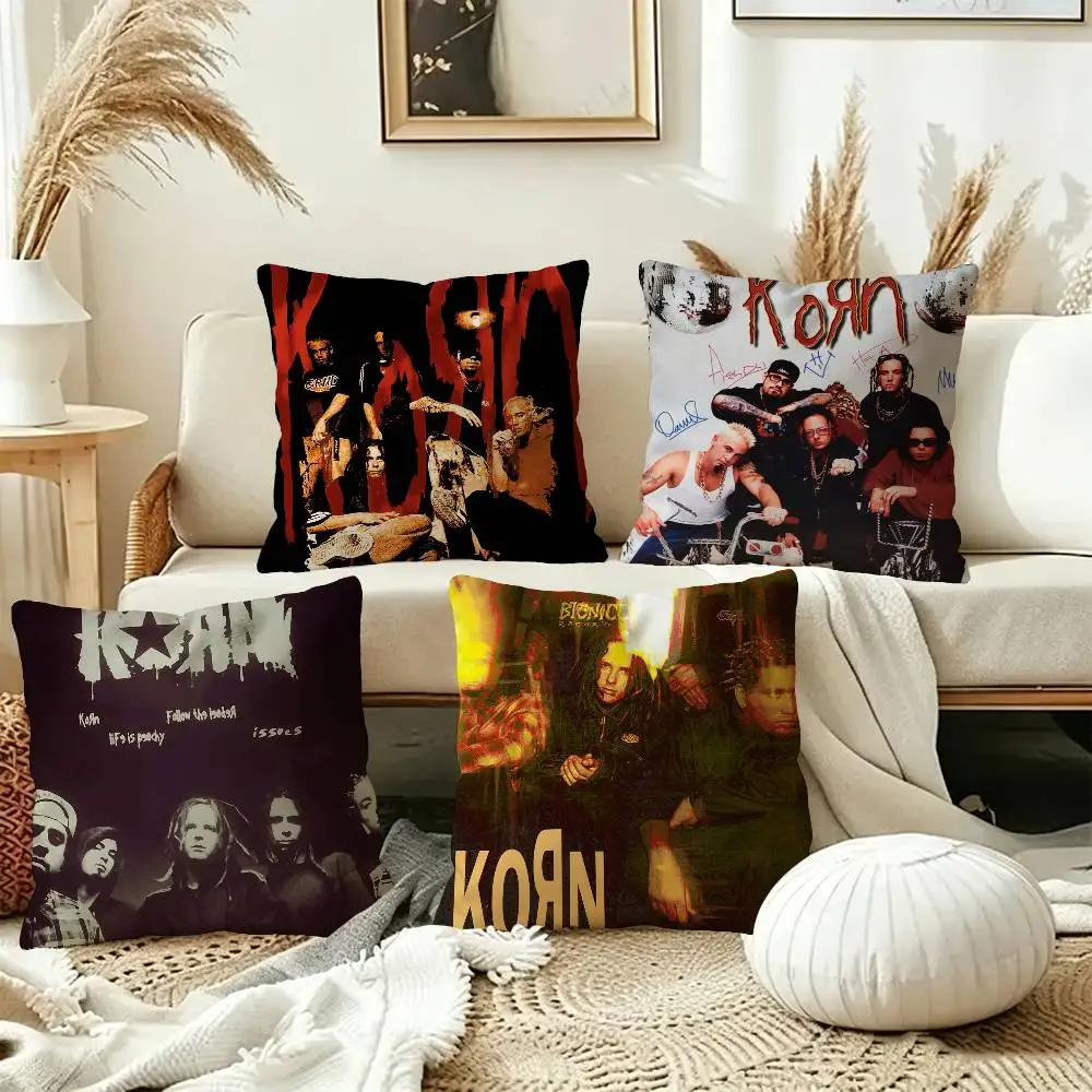 Merch Band K-Korn S Cushion Cover Polyester Sofa Cushions Decorative Throw Pillows Home Decoration Pillowcover