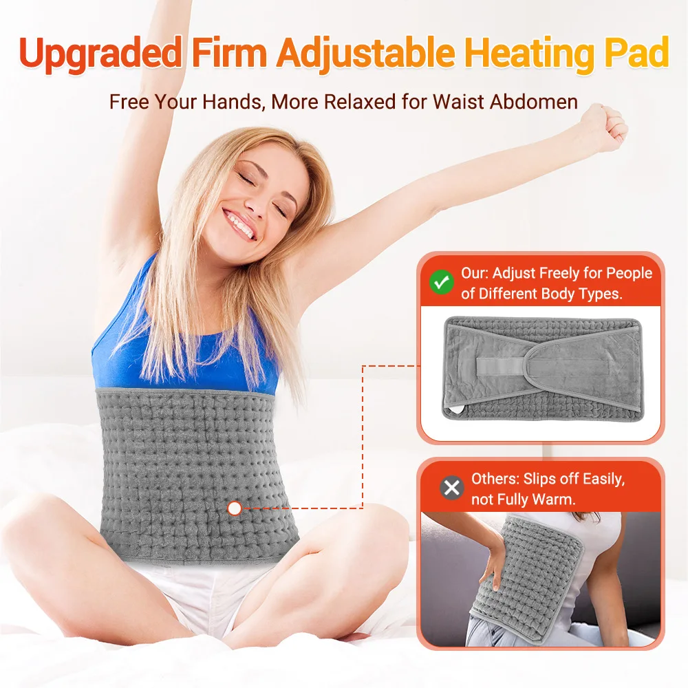 Winter Thermal Heating Waist Belt Magic Tape Adjustable Heating Pad Multifunctional Waist Hip Warmer Heating Cushion Household