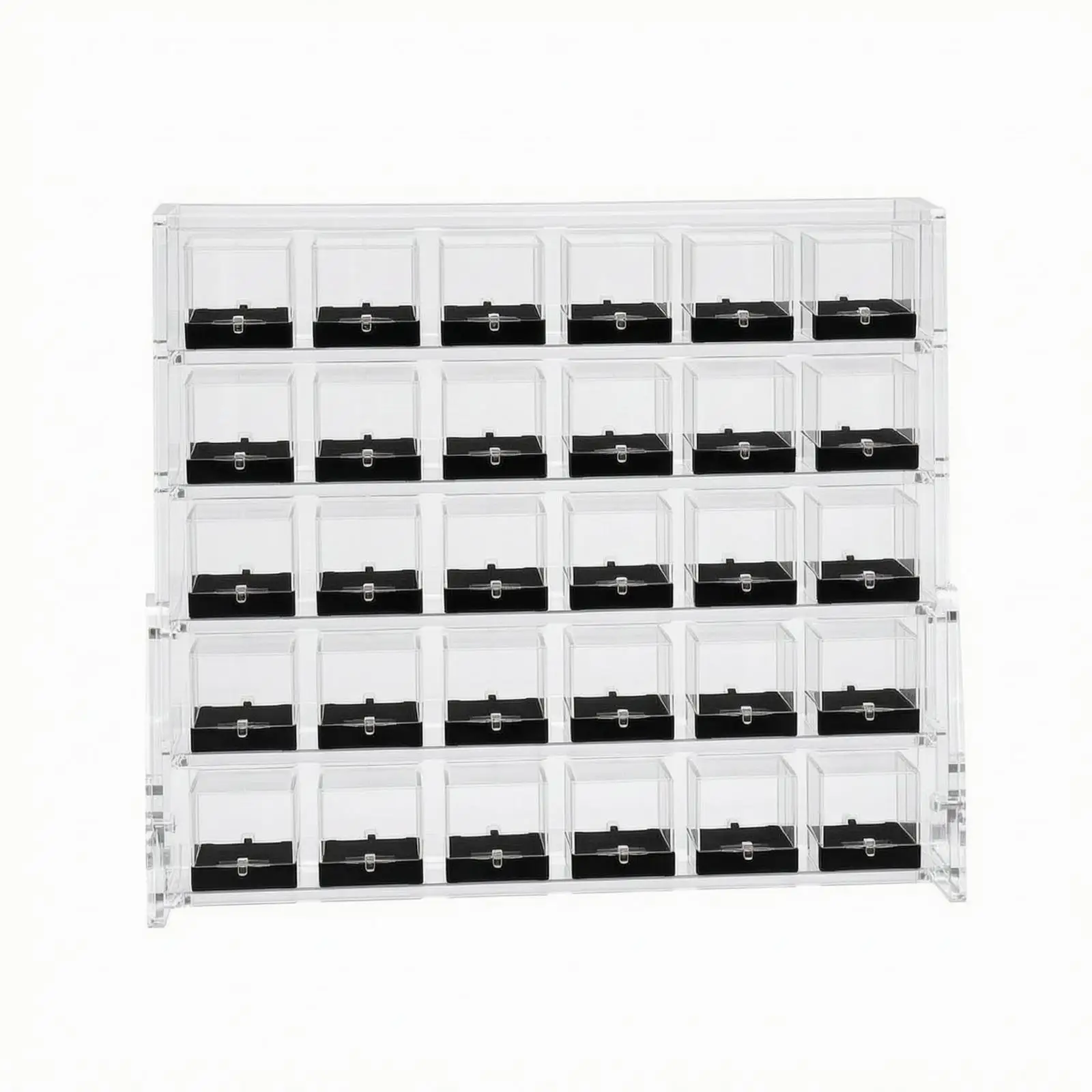 Transparent Acrylic Display Stand 5 Layer Crystal Rack Shelving Unit for Small Collectibles Keepsake Storage Display Cabinet