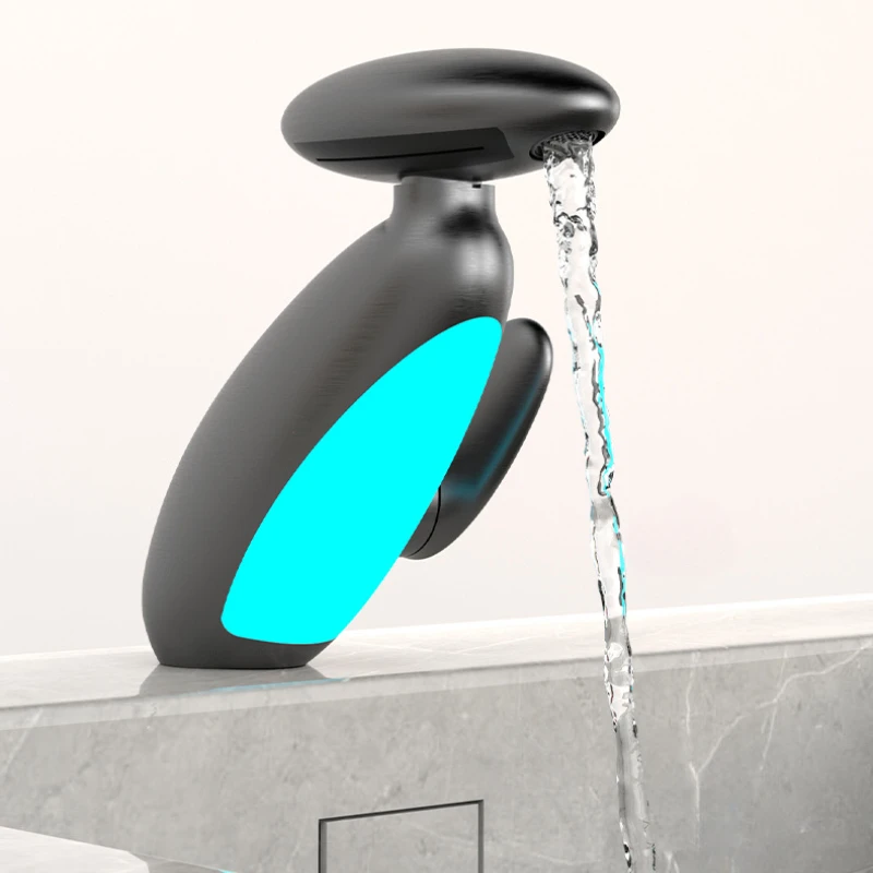 Modern Basin Faucet with Four Water Flow Options, Hot and Cold Water Mixer, Bathroom Sink Tap Faucet