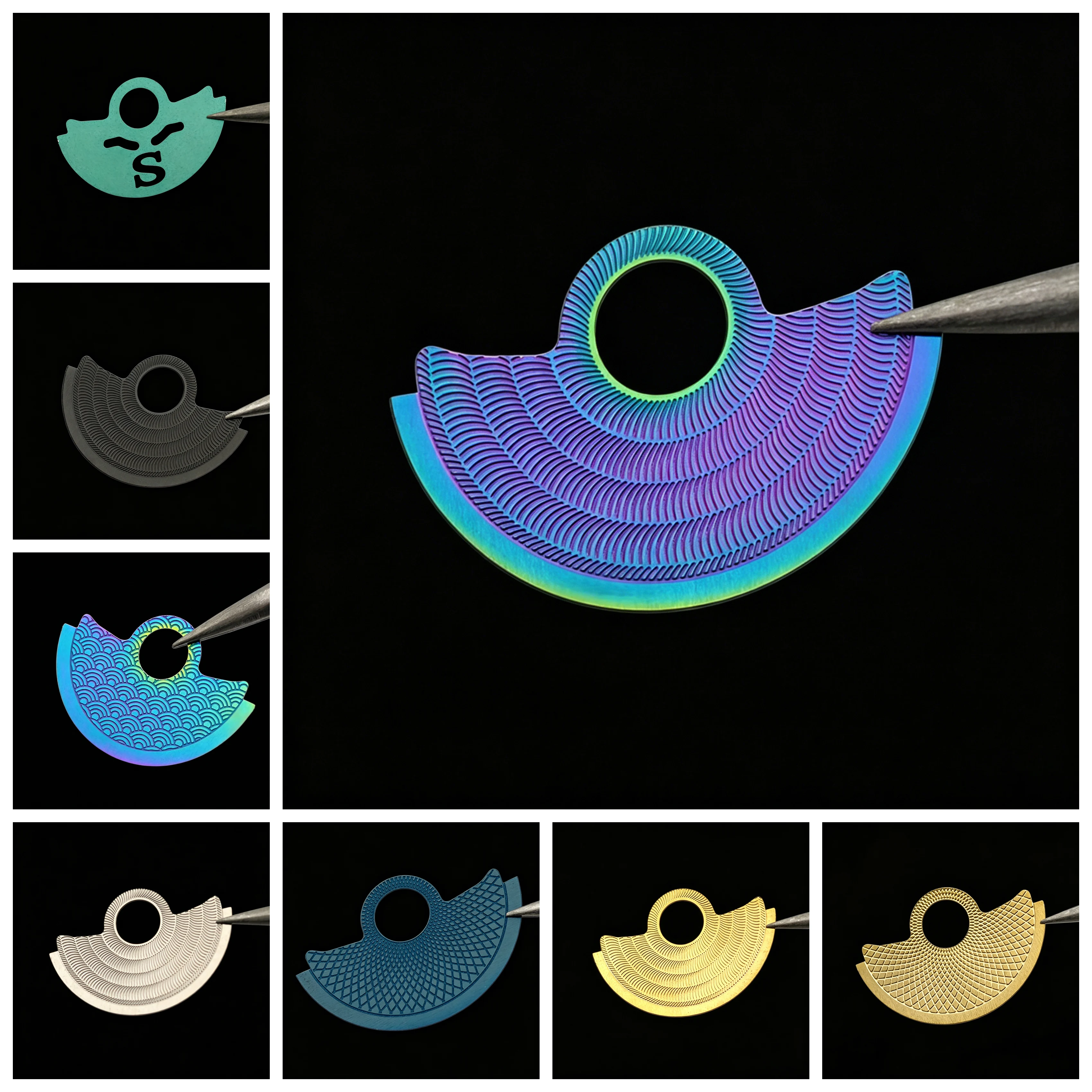 NH35 Watch Automatic Hammer Oscillating Weight Rotor Metal Patches Fits NH34 NH35 Movement Watch Rotor Patch Replace Accessories