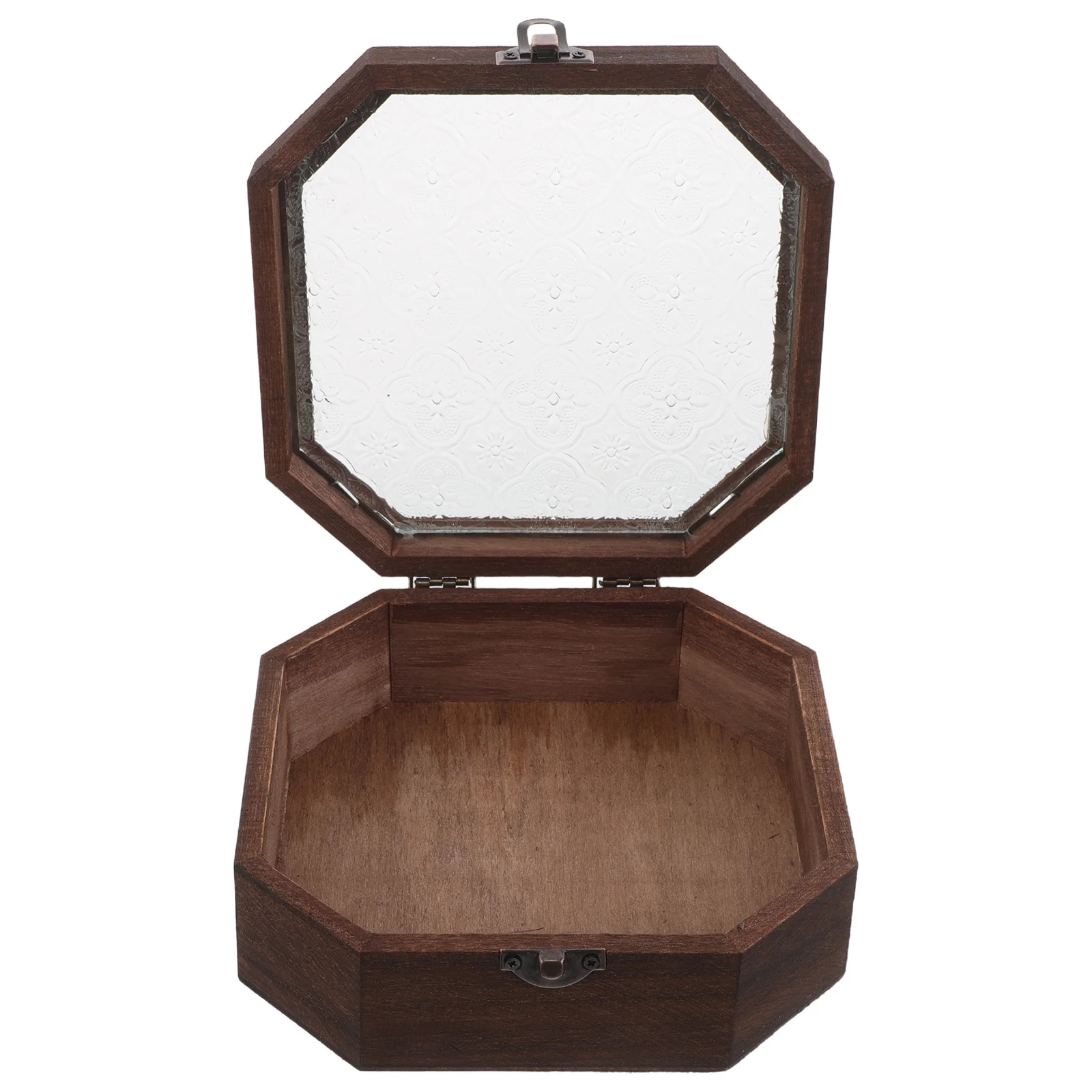 

Jewelry Countertop Organizer Wooden Vintage Chest Rustic Trinket Case Storage Decorative Holder Dispenser