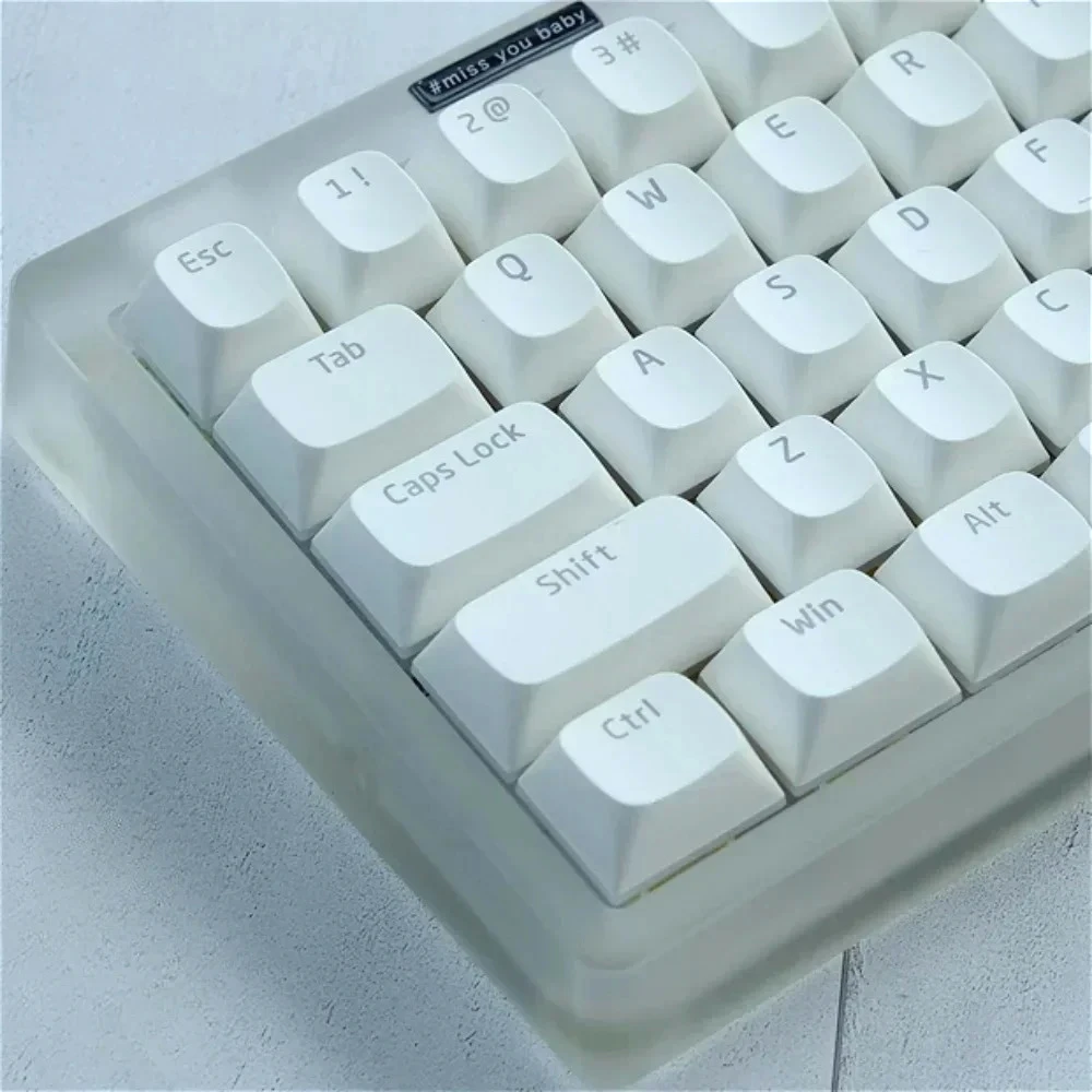 

Набор маленьких колпачков для ключей PBT, 114-клавишный прозрачный двухслойный колпачок для механической клавиатуры 61/64/68/75/84/87/104