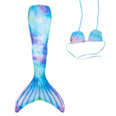 2023 New Kids Adult Swimming Mermaid tail Girl Mom Cosplay Mermaid Costume Children Party Gift Fantasy Swimsuit With Monofin Fin