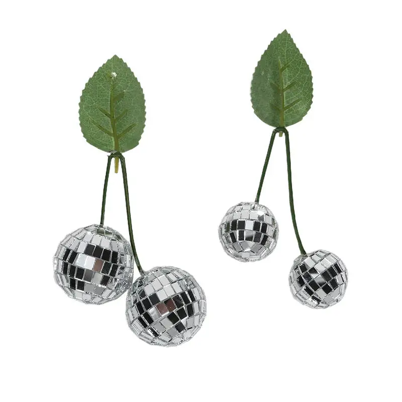 حفلة عيد ميلاد جو ديكور الكرز ديسكو كرات ديكور المنزل كرات فريدة من نوعها الكرز ديسكو كرات مرآة الزجاج يحاكي #5