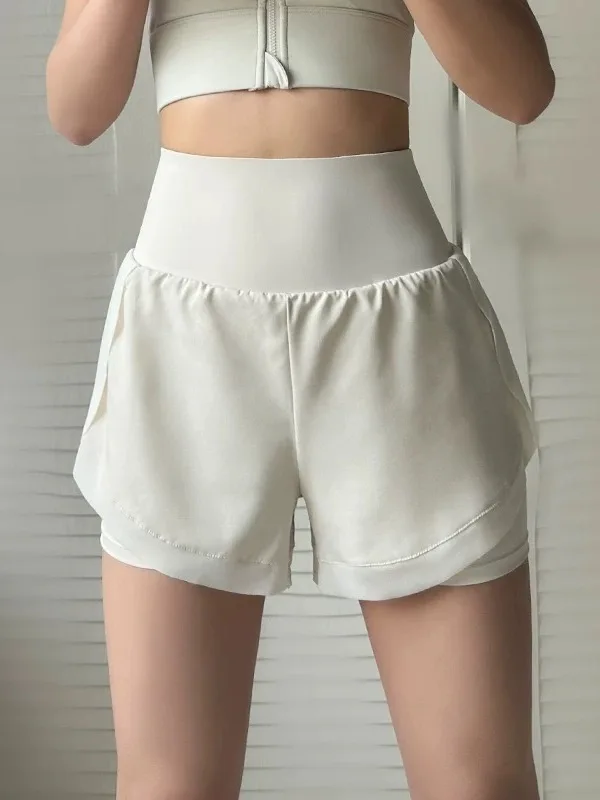 Sports Shorts for Women Fitness Running Yoga Summer Anti-exposure Fake Two-piece Breathable Loose Training Three-point Pants - Image 6