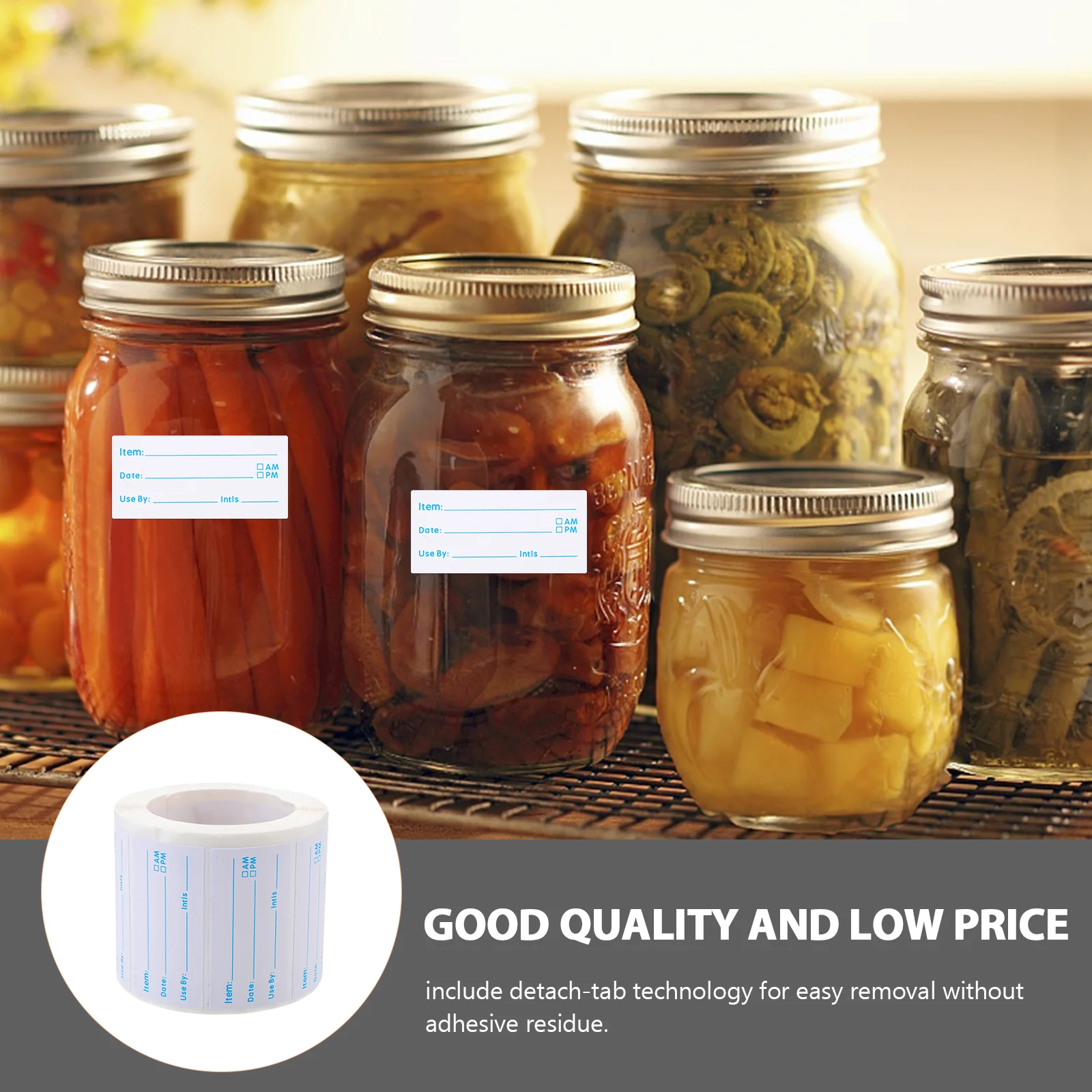 

Sticker Self Adhesive Stickers Removable Food Label Labels Practical Writable Nail