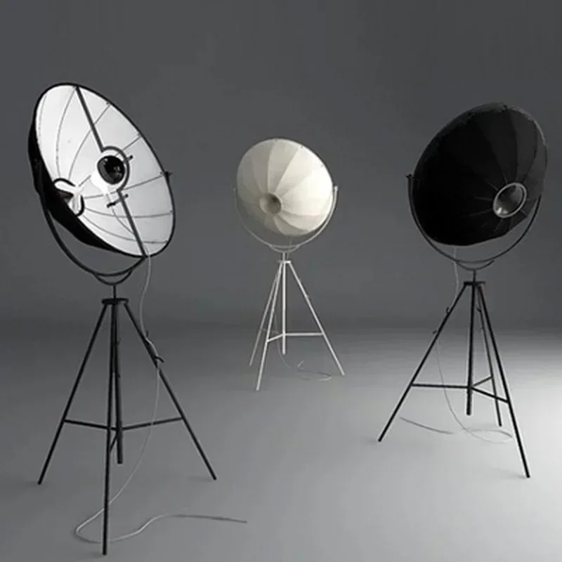 Nordic Creative Fabric Lampshade Floor Lamp Living Room Study Studio Radar Satellite Tripod Led Light Modern Lighting Home Decor