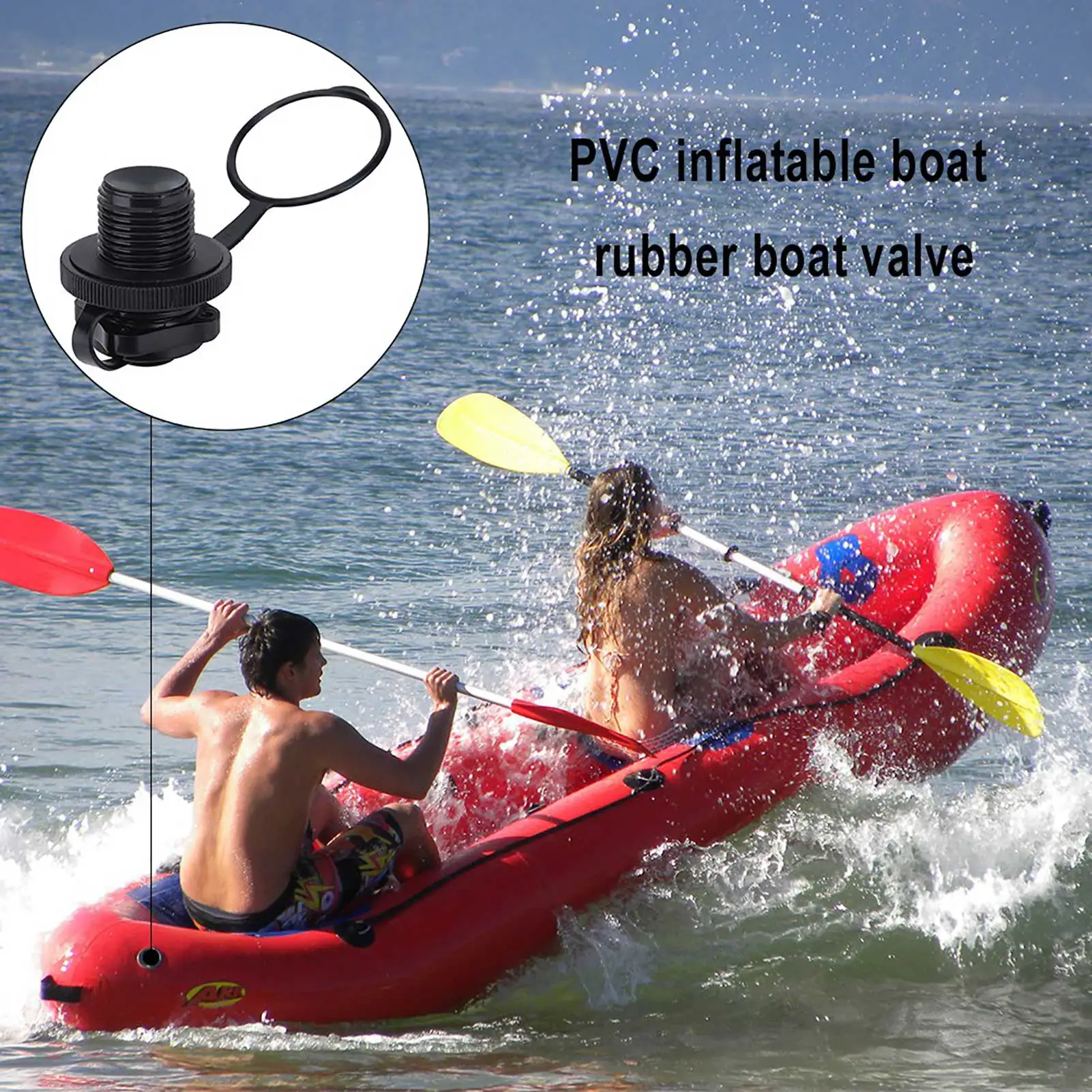 Válvula de aire para bote inflable, 2 uds., válvula de aire de tornillo de repuesto para bote inflable de goma, balsa, piscina, barco, accesorio para bote inflable