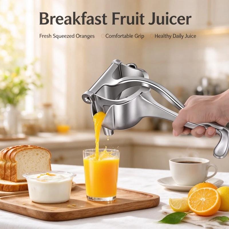 Christmas Stocking Stuffers: 2026 Manual Hand Press Juicer, Aluminum Alloy Fruit Squeezer for Orange Lemon Pomegranate Sugar Can
