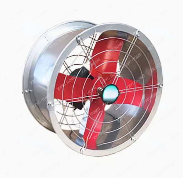 

10/12 Inch Round High-speed Kitchen Exhaust Fan Strong Cylinder Duct Fan Silent Axial Flow Industrial Exhaust Fan High Power