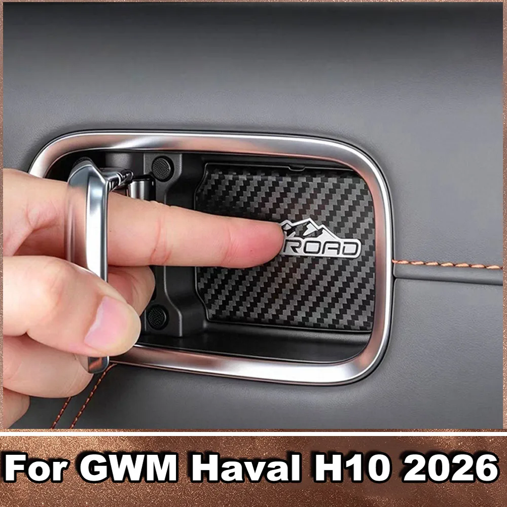 Car Interior Door Bowl Protective Decals For GWM Haval H10 2026 OFFROAD Logo Anti‑Wear Modification Accessories