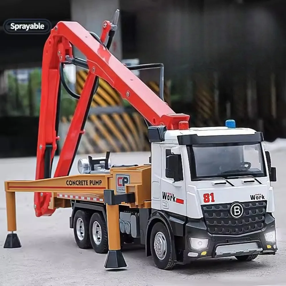 

Масштаб 1:24, модель цементного самосвала, игрушечный автомобиль, двери, распыление воды, музыкальный свет, миниатюрные модели автомобилей, металлические литые под давлением игрушки для мальчиков