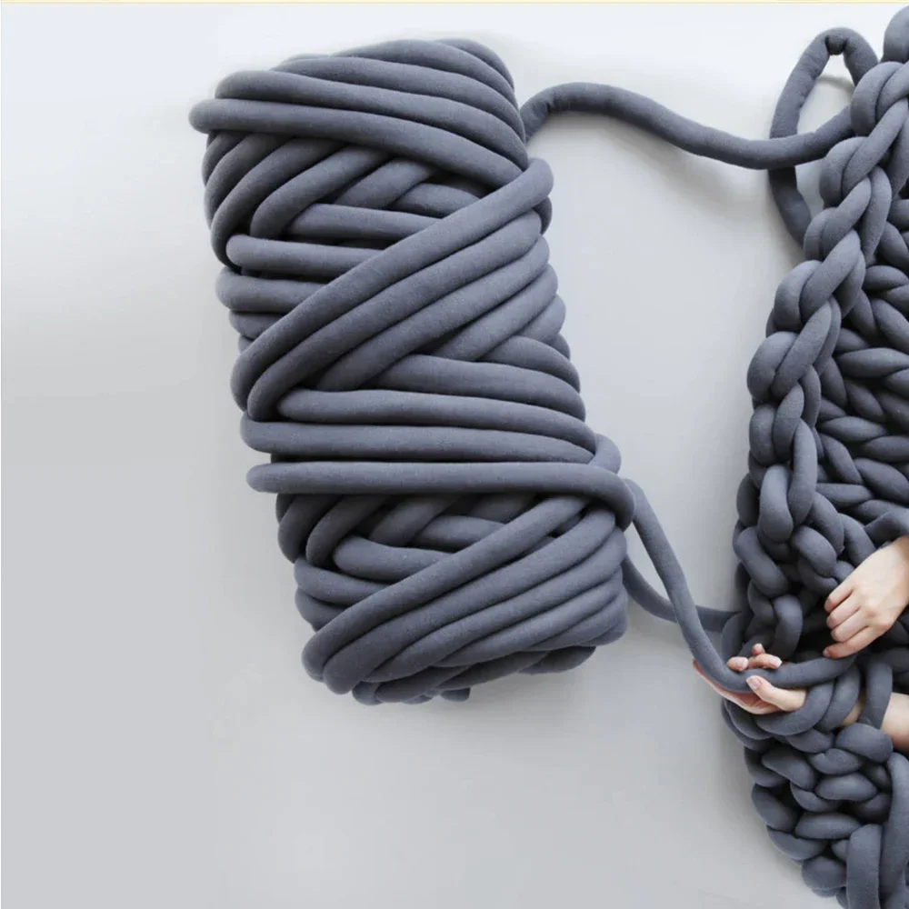 250g Coarse Yarn Super Velvet Chunky Thick Bulky Giant Thread Hand Knitting DIY Arm Soft Big Blanket Carpet Pillow Making