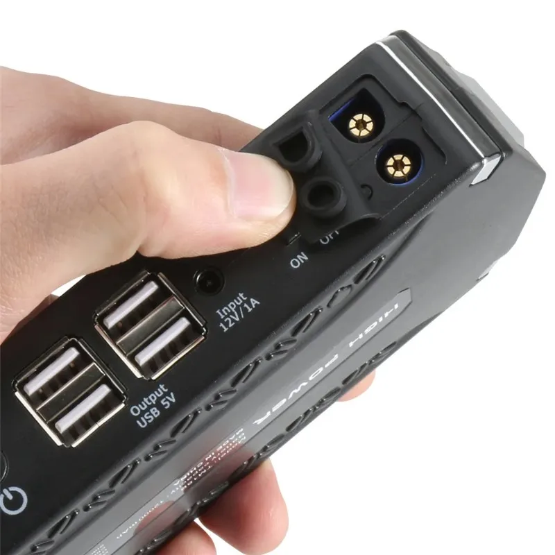 12V‑24V Truck & Car Jump Starter, Portable Battery Booster Power Bank, 1‑to‑3 USB Cable Included for Smartphone and Laptop