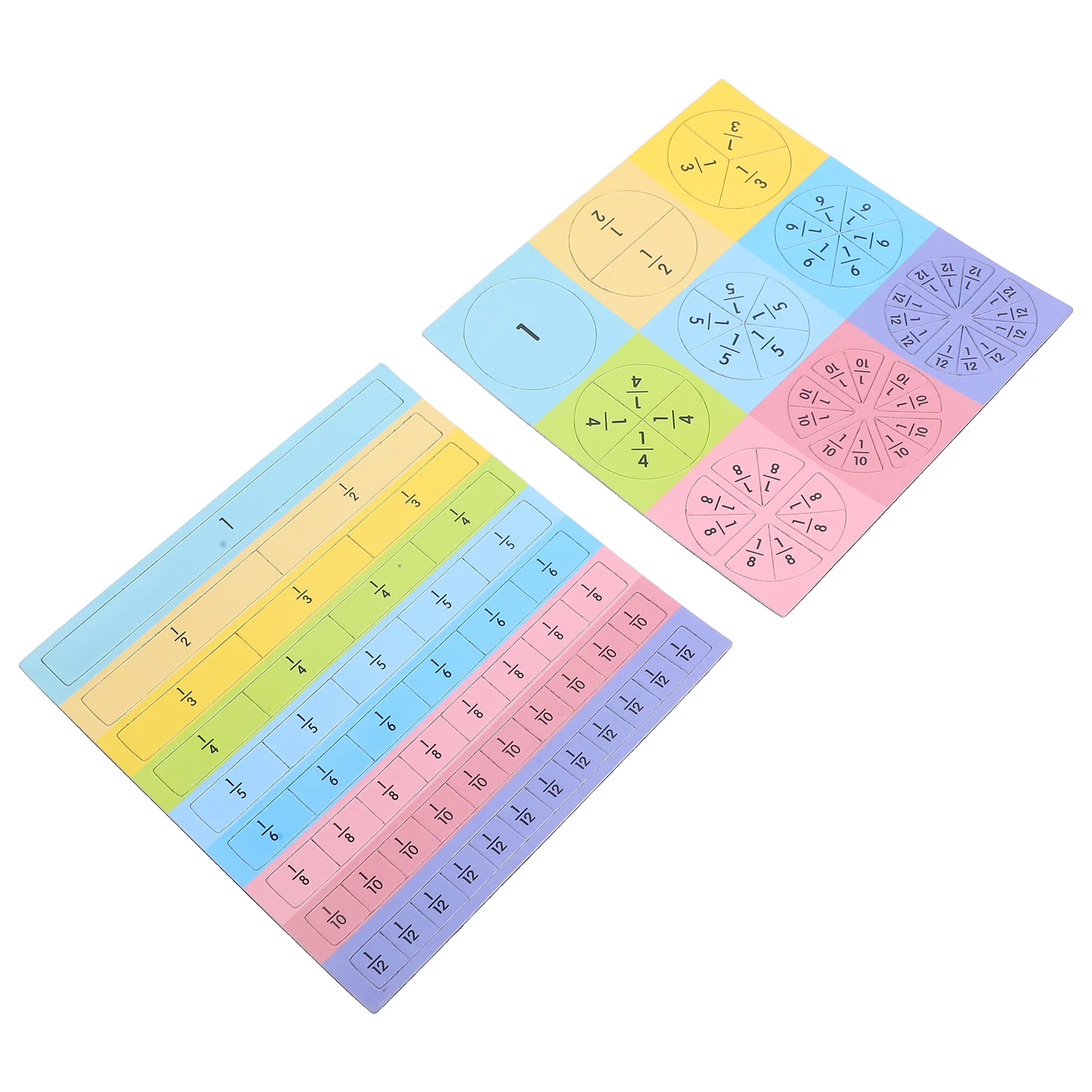 Magnetic Matemática Manipulatives Fração Puzzle Educacional, Ensinar Aids Azulejos