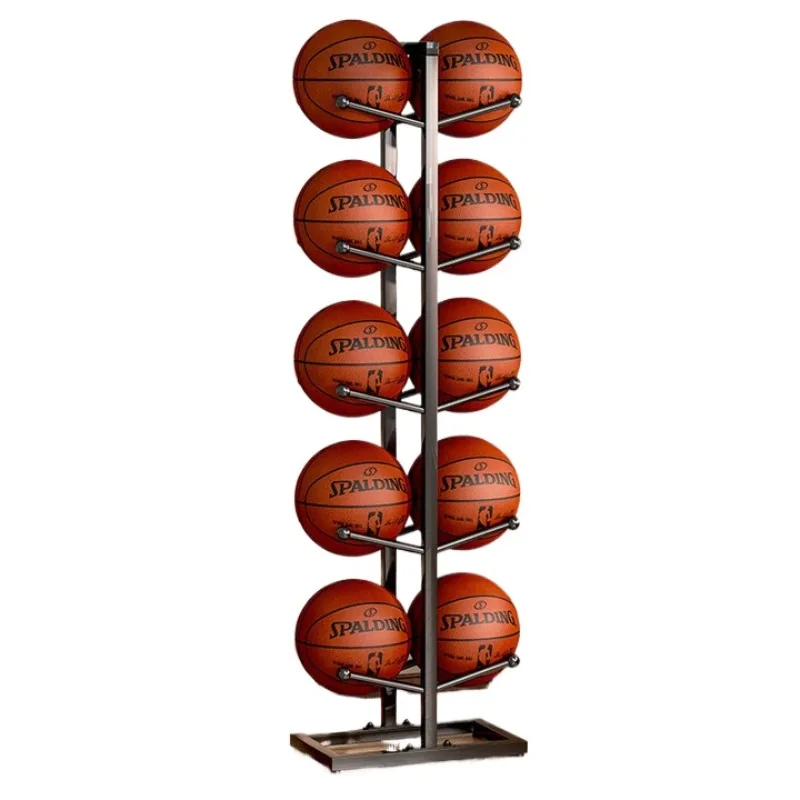 

School basketball volleyball football sports equipment rack, indoor multi-layer basketball rack