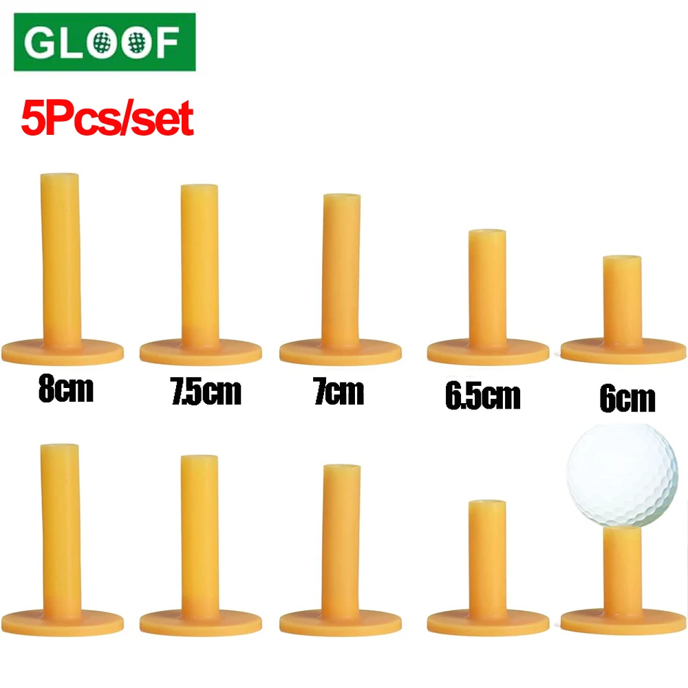 5pc/set Rubber Golf Tees,Golf Practice Tees in 5 Different Sizes,Durable Rubber Tees for Golf Hitting Practice Mats and Training