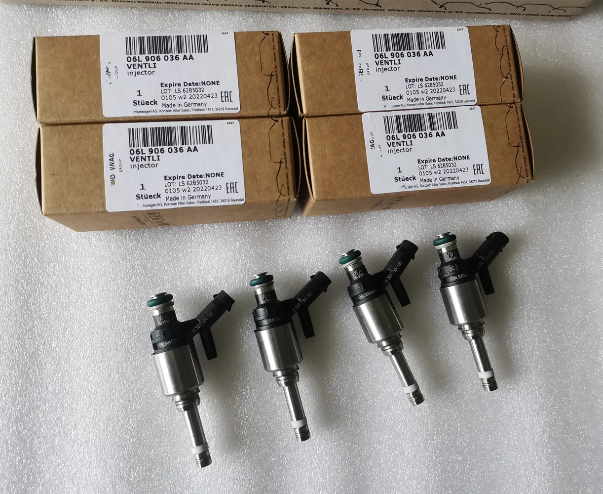 

4pcs 2 Years Warranty ! Fuel Injector Nozzles 06L 906 036 D / AA For VW Golf GTI 7 MK7 MKVII AUDI A4 A5 2.0 TFSI