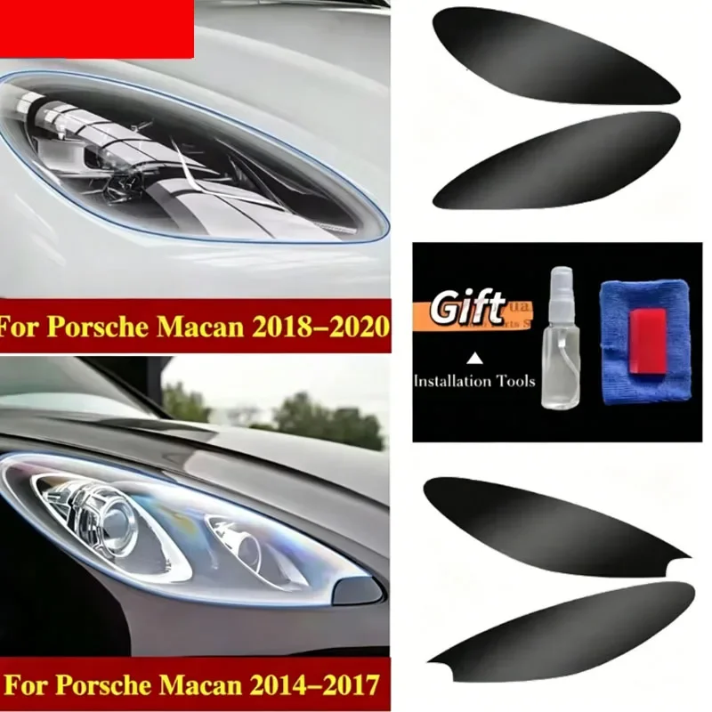 

For Porsche Macan 2014-2020 Car Front Headlamp Film TPU Transparent Protective Film Exterior Headlight Anti-scratch Sticker PPF