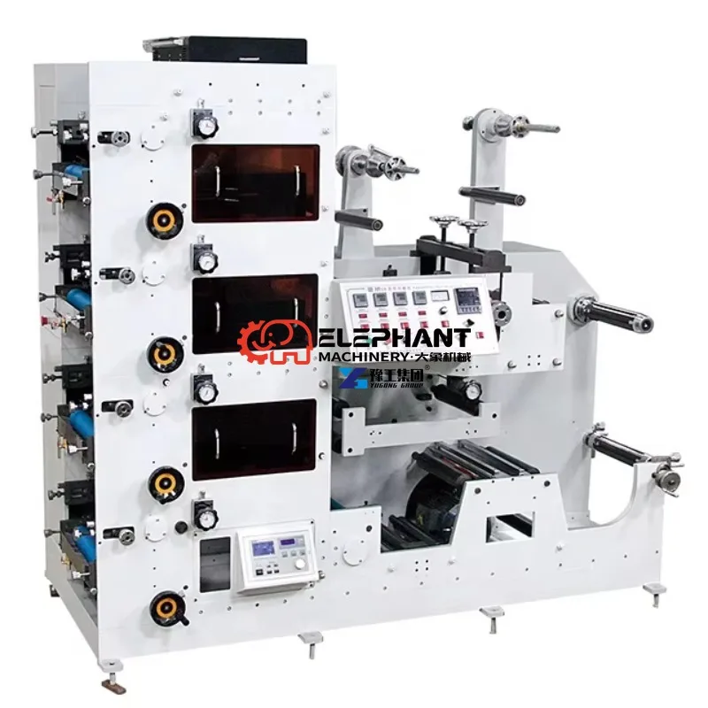 HRY-320C Automatic  Color Sticker Label Flexo Printing Machine Press for Label Paper Applications Flexographic Printer