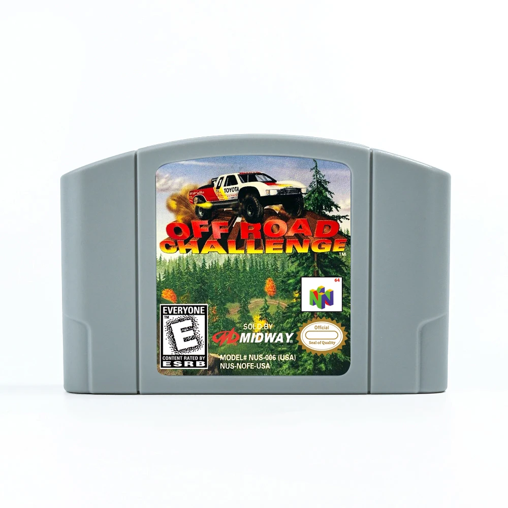 Off Road Challenge for Retro 64  Bit Game Cartridge USA Version NTSC FormatChidren Gift Gaming