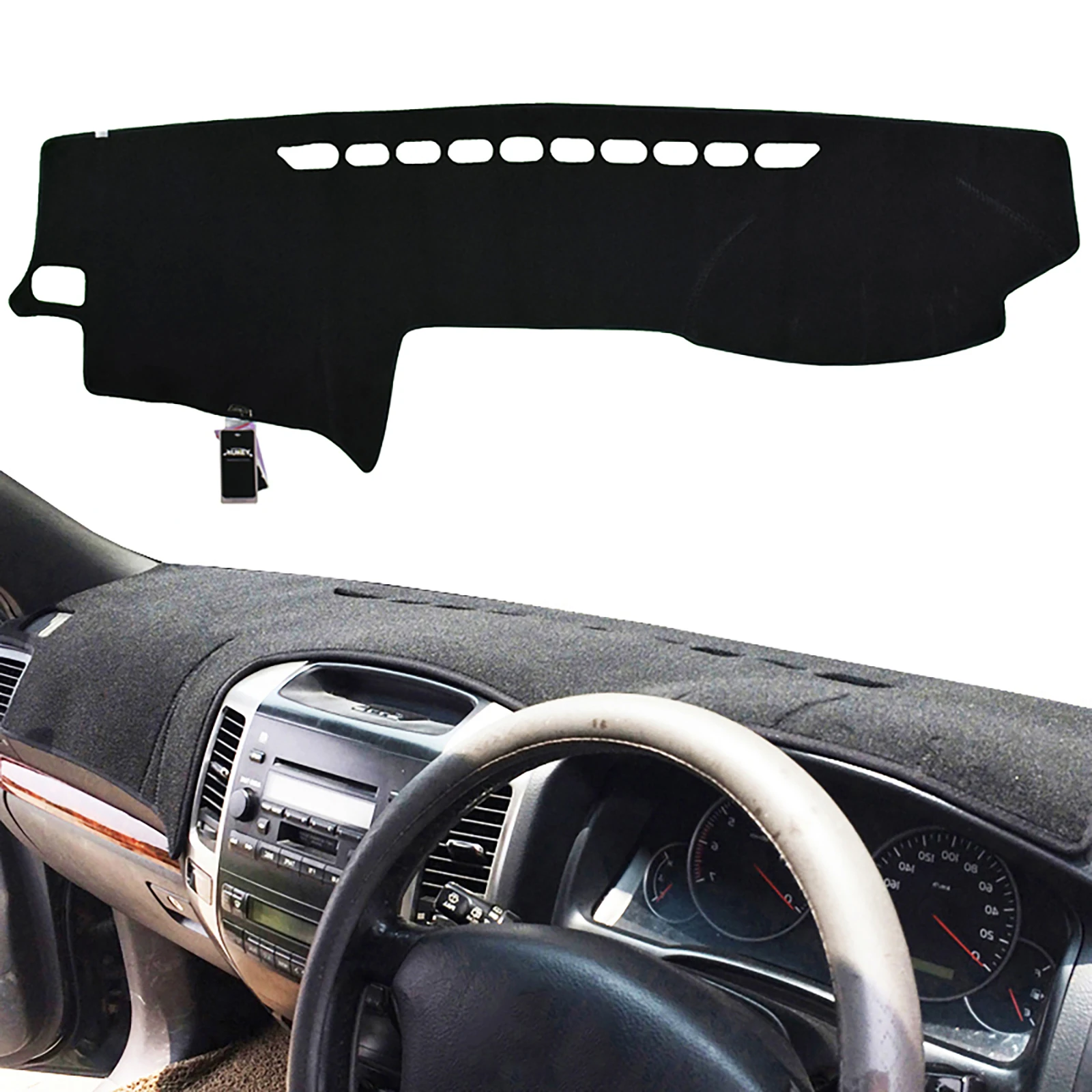 Ajuste para Toyota Land Cruiser Prado 120 Series 2003-2009 GX GXL cubierta de tablero Dashmat Dash Mat Pad parasol tablero