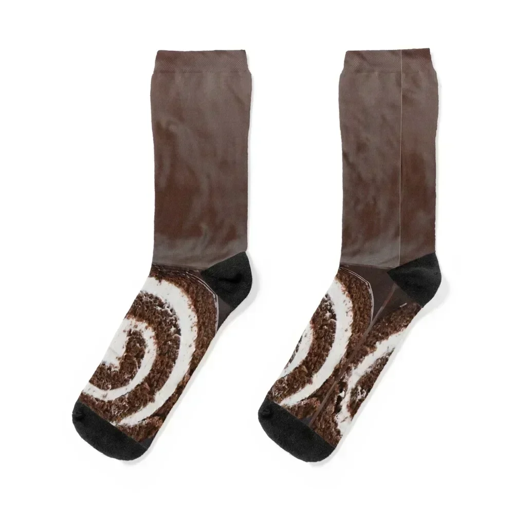

Chocolate Swiss Cake Roll Socks christmas gifts summer happy short Boy Child Socks Women's