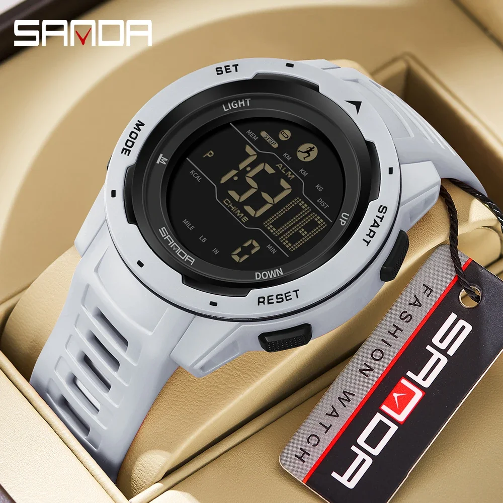 

Sanda 2145 calorie pedometer waterproof multifunctional mountaineering sports military style smart men's and women's watches