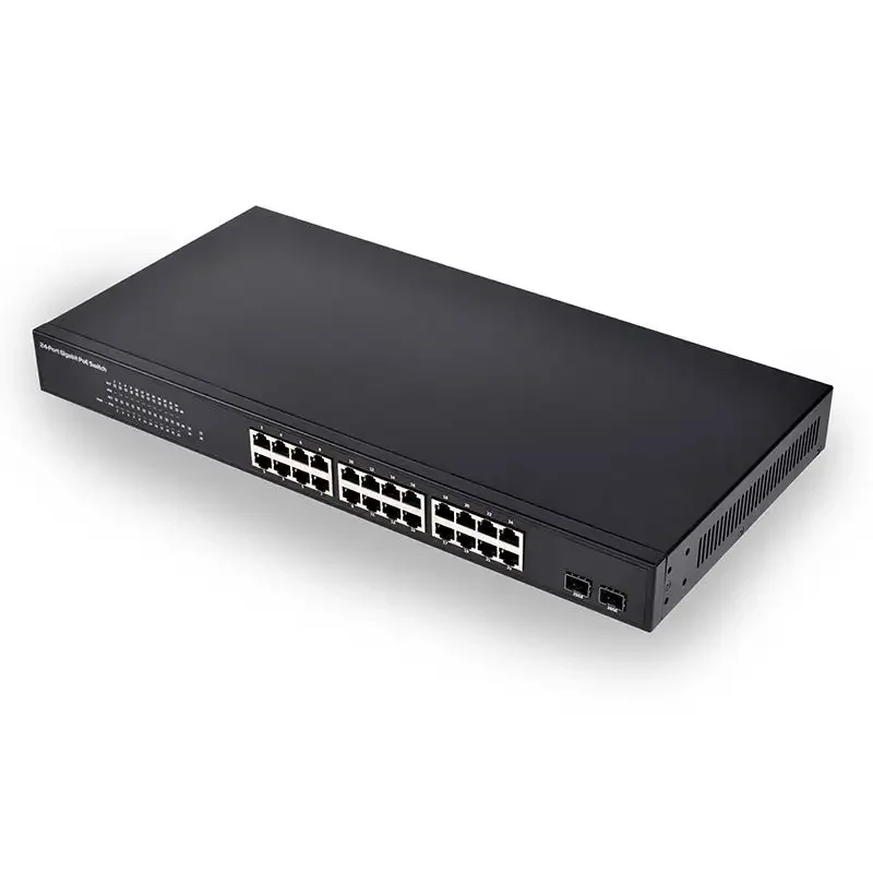 SDAPO PSE3224S 24 Port POE Fast Ethernet Switch 24 Port POE Switch with Gigabit COMBO Network Switch for IP Camera