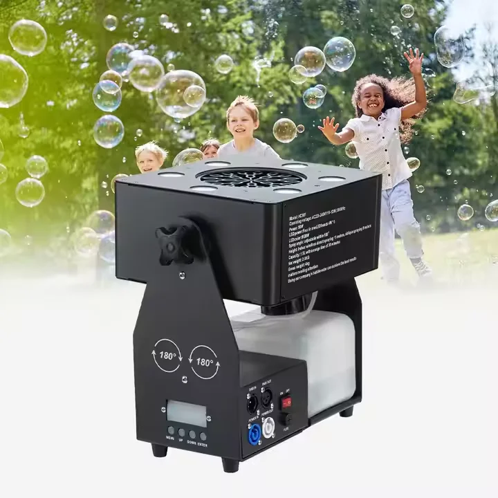 Neue Stil Fullcolor Blase Maschine Große Luft Säule Blase Maschine Fernbedienung Event Zeigen Hochzeit RGBW Blase Blasen Maschine