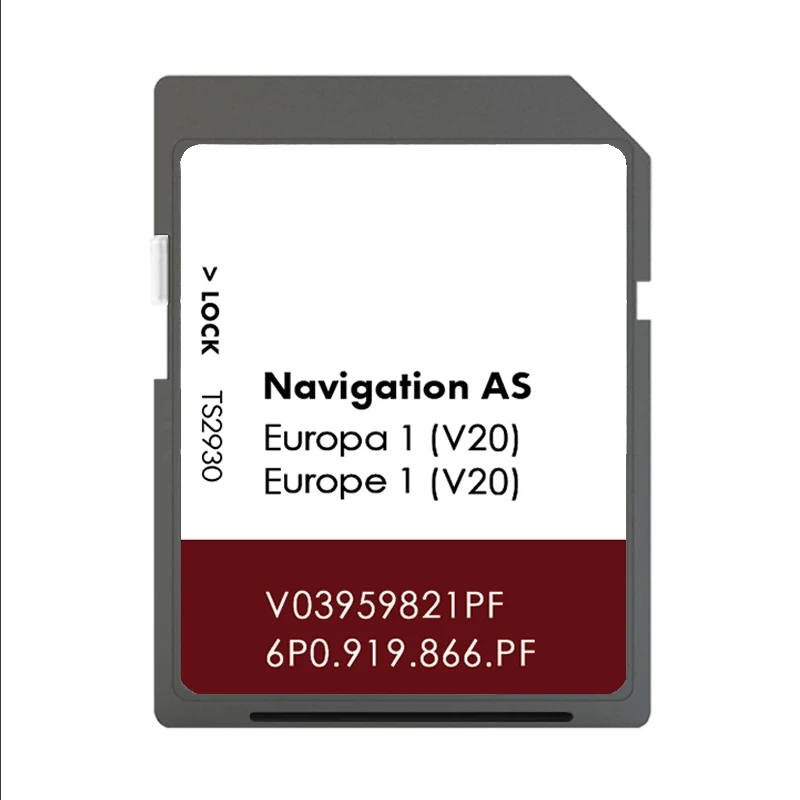 for Seat AS V20 Sat Nav 32GB Map Card Europe 2025 Navigation Leon Car SD Card V03959821PF / 6P0919866PF