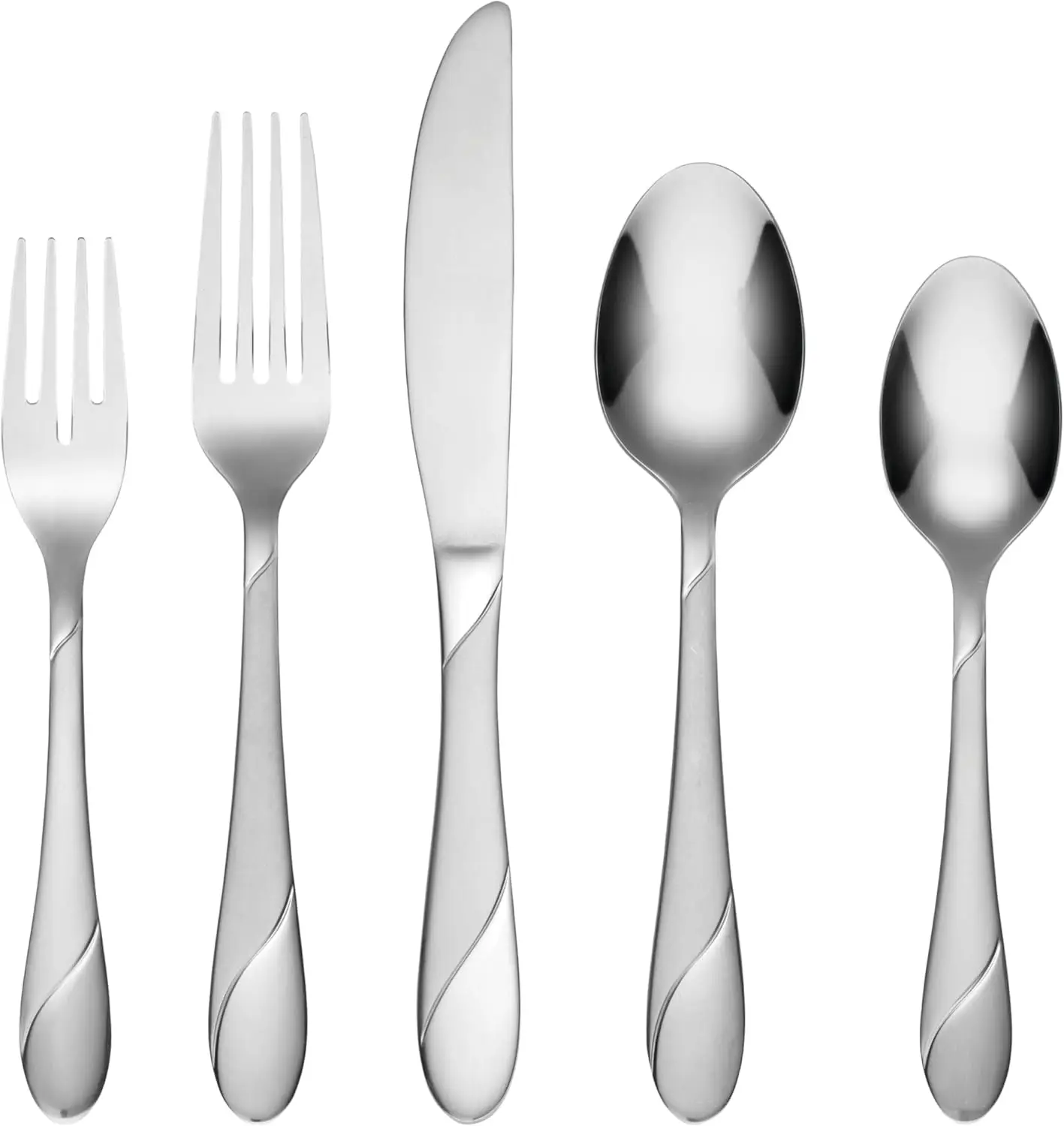 

Cambridge Silverware Set, 89-Piece Flatware Service for 12, 18/0 Stainless Steel, Dishwasher Safe Cutlery Set with Serving