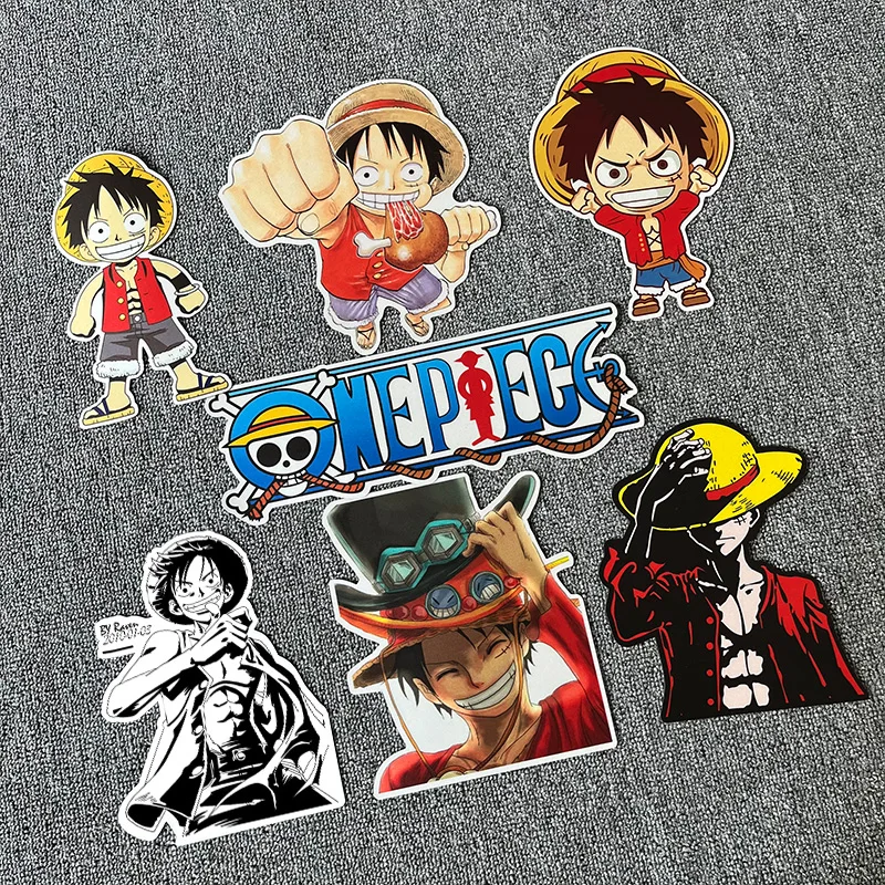 ONE PIECE Anime Reflective MagneticSticker Car Decoration MonkeyD Luffy Roronoa Zoro Magnetic StickerChildren\'s Toy BirthdayGift