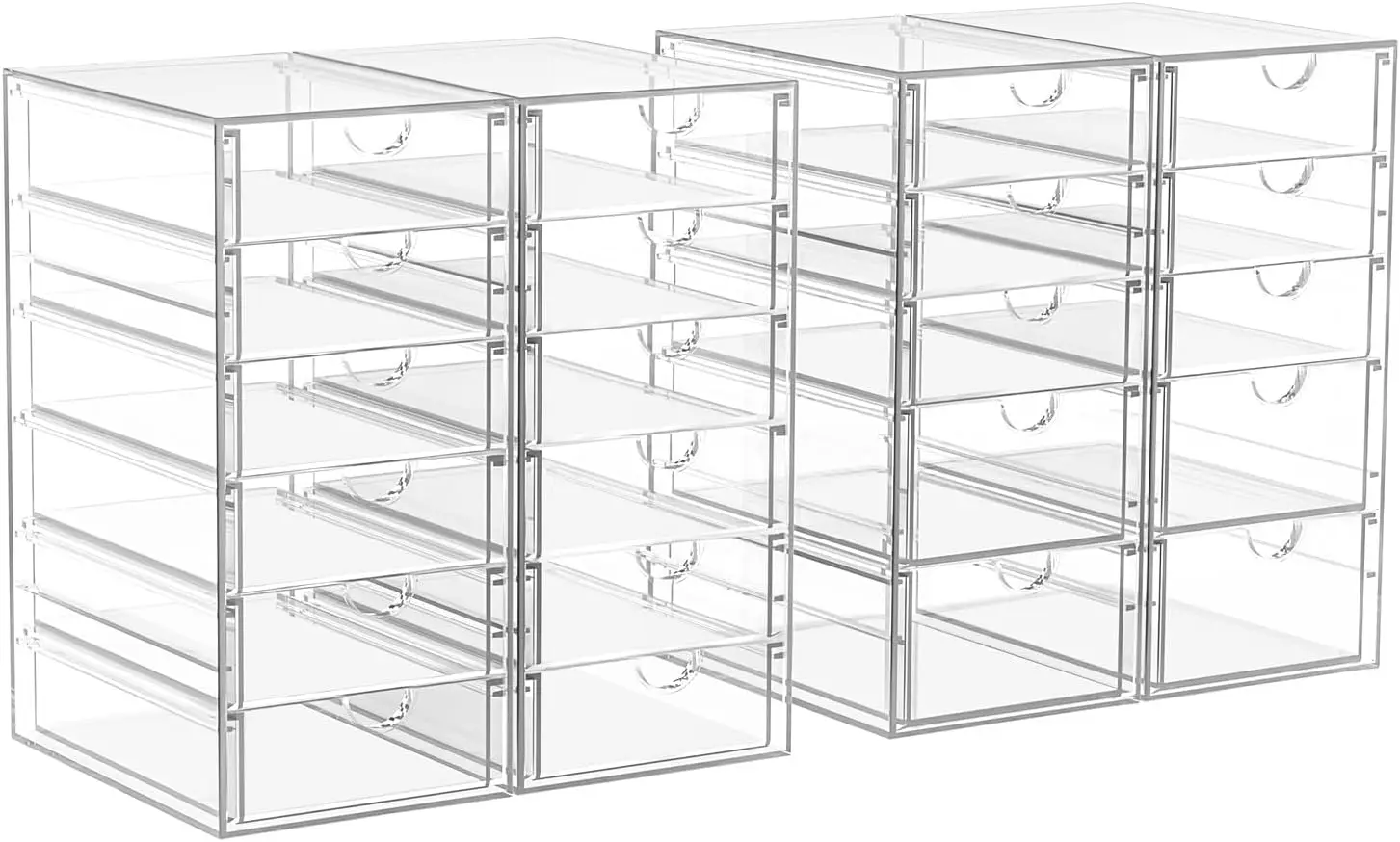 

Stackable Storage Solution for Makeup, Dresser, Office, Bathroom Clear Plastic Craft and Bead Storage Cabinet