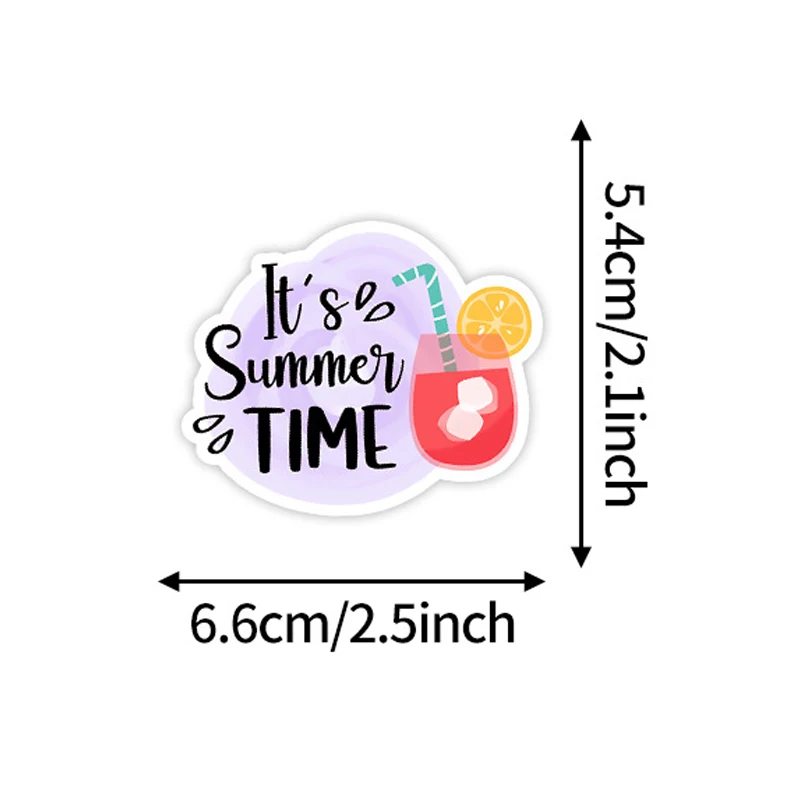 50 шт., летние свежие и чистые праздничные пляжные наклейки, мультяшные эстетические канцелярские принадлежности, шлем, чемоданы, мультяшные наклейки, детские игрушки, подарок