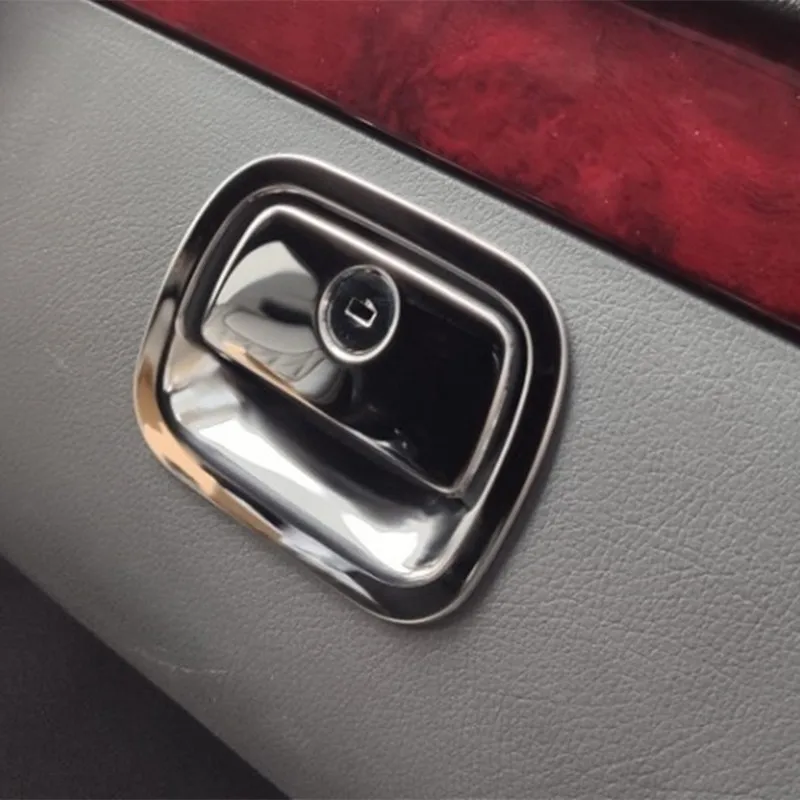 Stainless Car Passager Side Glove Box Handle Switch Moulding Cover Trim for Benz VIANO/VITO W639 2010-2015 Car Stylilng Sticker