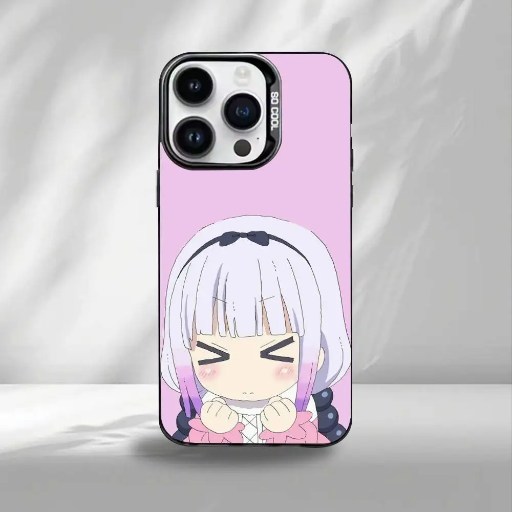M-Miss Kobayashi's Dragon Maid  Phone Case For iPhone17,16,15,14,13,12,Pro Max Black Colorful Phone case