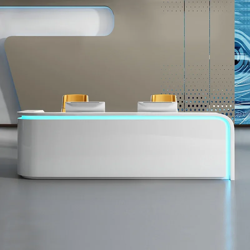 Paint Company Front Desk Beauty Salon Cashier Special-Shaped Reception Desk Furniture